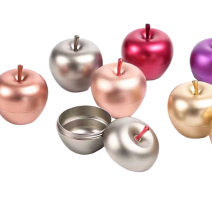 Apple-shaped Tinplate Storage Canisters