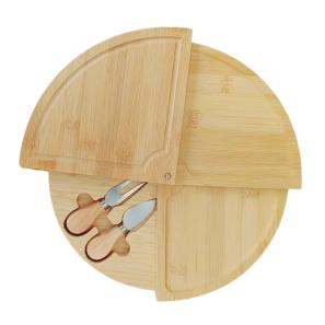 Rotating Cheese and Charcuterie Board Set With Utensils