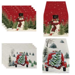 Christmas Linen Table Runner & Placemat