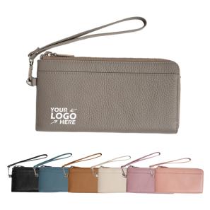 Genuine Leather RFID Blocking Wristlet Wallet