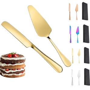 Reusable Stainless Steel Wedding Cake Knife And Server Set