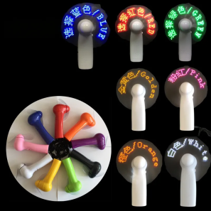 Custom Light Up Flash Message Handheld Fan