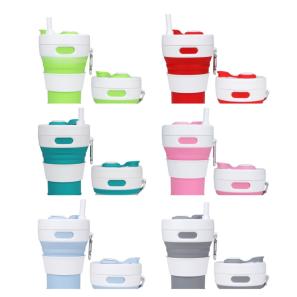 Collapsible Camping Cup with Straw