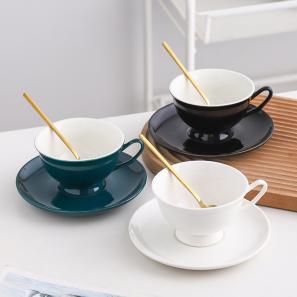 Ceramic Coffee Cup with Saucer Set