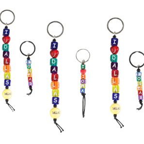 Personalized Acrylic Beaded Keychain