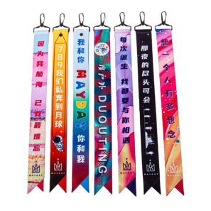 Custom Polyester Ribbon Tag Bicycle Pendant