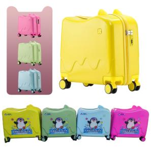 Kids Ride-on Luggage with Spinner Wheels Suitcase