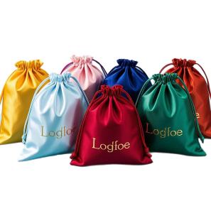 Personalized Satin Gift Bags with Drawstring