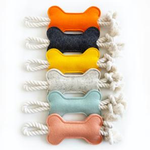 Felt Bone Dog Tug Toy