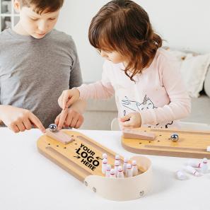 Educational Wooden Mini Tabletop Bowling Set