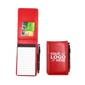 Pocket Notebook With Card Slots & Metal Pen
