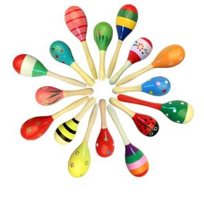 Solid Wood Toddler Percussion Maraca Shakers