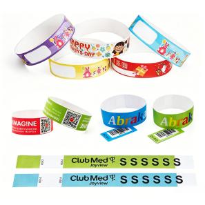 Disposable Waterproof Event Wristbands, Adhesive Closure