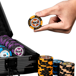 Matte Clay Wheat Crown Poker Chips