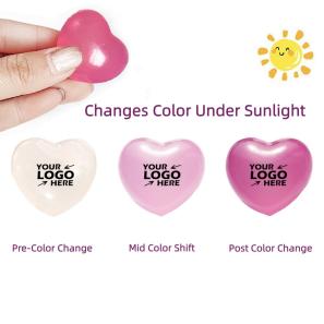 Photochromic Heart Maltose Squeeze Toy