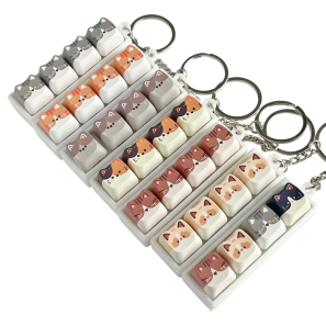 4-Key Keyboard Keychain Fidget Toy