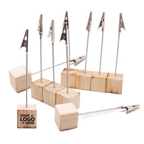 Wooden Alligator Clip Memo Holders