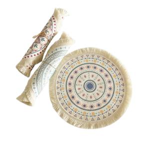 Round Boho Fringe Placemats