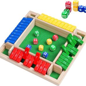 Four Sided Shut The Box Dice Game
