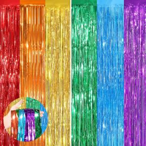 Custom Printed Foil Fringe Curtain