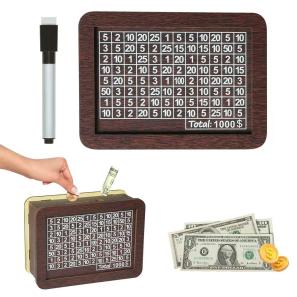Wooden Savings Challenge Money Box