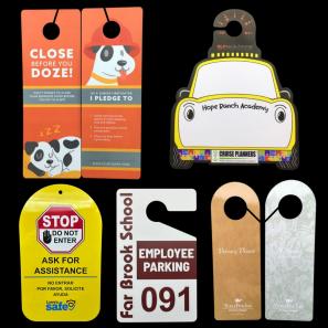 Custom PVC Die-Cut Door Hangers, Signs & Tags