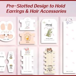  Custom Slotted Jewelry & Hair Accessory Display Cards